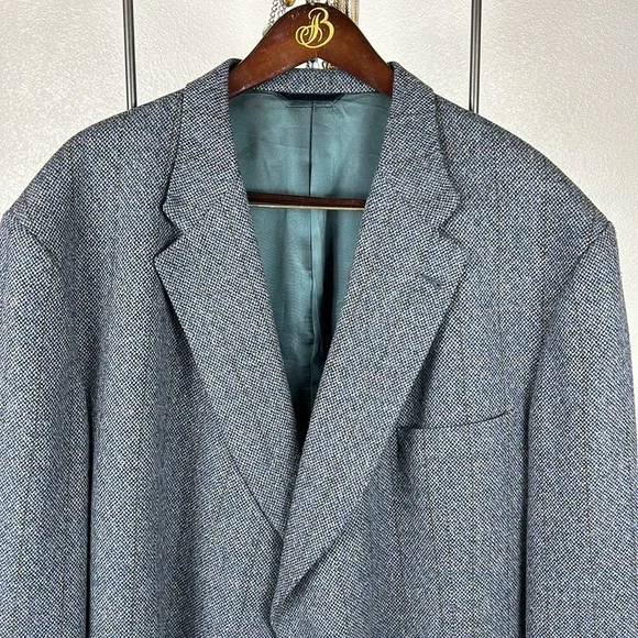 Burberry Men’s Blazer Sports Coat Wool Cashmer Blend Tweed Size 46
